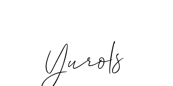 Design your own signature with our free online signature maker. With this signature software, you can create a handwritten (Allison_Script) signature for name Yurols. Yurols signature style 2 images and pictures png