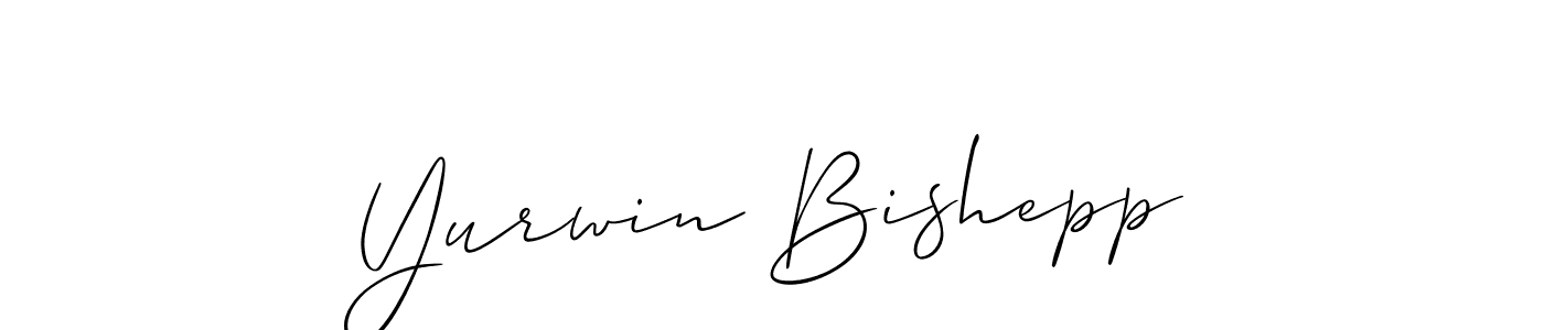 Check out images of Autograph of Yurwin Bishepp name. Actor Yurwin Bishepp Signature Style. Allison_Script is a professional sign style online. Yurwin Bishepp signature style 2 images and pictures png