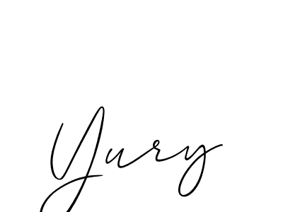 if you are searching for the best signature style for your name Yury. so please give up your signature search. here we have designed multiple signature styles  using Allison_Script. Yury signature style 2 images and pictures png