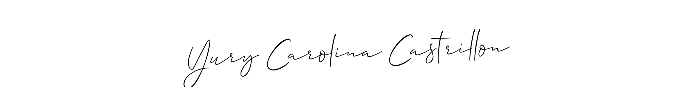 Best and Professional Signature Style for Yury Carolina Castrillon. Allison_Script Best Signature Style Collection. Yury Carolina Castrillon signature style 2 images and pictures png