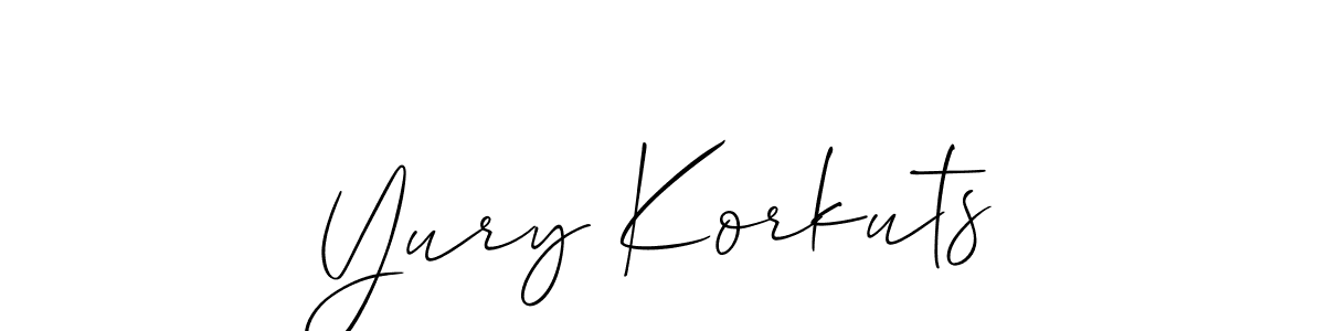 Also You can easily find your signature by using the search form. We will create Yury Korkuts name handwritten signature images for you free of cost using Allison_Script sign style. Yury Korkuts signature style 2 images and pictures png