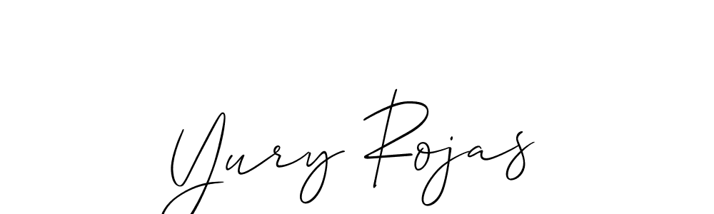 Make a beautiful signature design for name Yury Rojas. With this signature (Allison_Script) style, you can create a handwritten signature for free. Yury Rojas signature style 2 images and pictures png