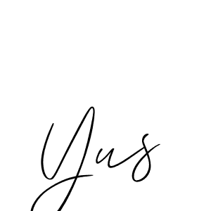 How to make Yus signature? Allison_Script is a professional autograph style. Create handwritten signature for Yus name. Yus signature style 2 images and pictures png