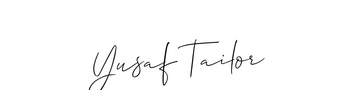 This is the best signature style for the Yusaf Tailor name. Also you like these signature font (Allison_Script). Mix name signature. Yusaf Tailor signature style 2 images and pictures png