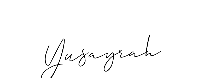 Best and Professional Signature Style for Yusayrah. Allison_Script Best Signature Style Collection. Yusayrah signature style 2 images and pictures png