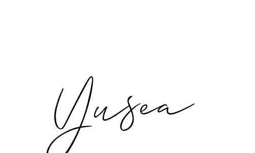 Allison_Script is a professional signature style that is perfect for those who want to add a touch of class to their signature. It is also a great choice for those who want to make their signature more unique. Get Yusea name to fancy signature for free. Yusea signature style 2 images and pictures png