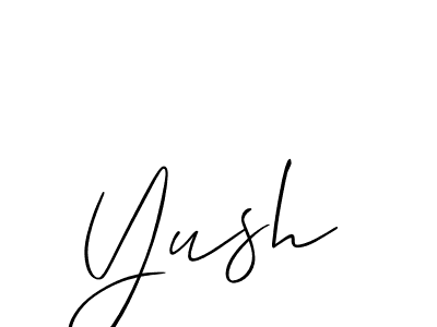 Also we have Yush name is the best signature style. Create professional handwritten signature collection using Allison_Script autograph style. Yush signature style 2 images and pictures png