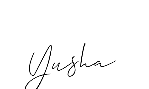 Yusha stylish signature style. Best Handwritten Sign (Allison_Script) for my name. Handwritten Signature Collection Ideas for my name Yusha. Yusha signature style 2 images and pictures png