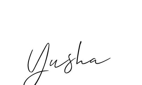 Best and Professional Signature Style for Yusha. Allison_Script Best Signature Style Collection. Yusha signature style 2 images and pictures png