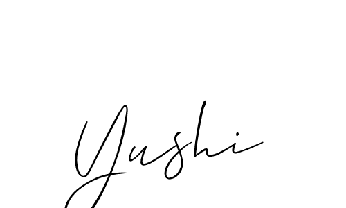Make a short Yushi signature style. Manage your documents anywhere anytime using Allison_Script. Create and add eSignatures, submit forms, share and send files easily. Yushi signature style 2 images and pictures png