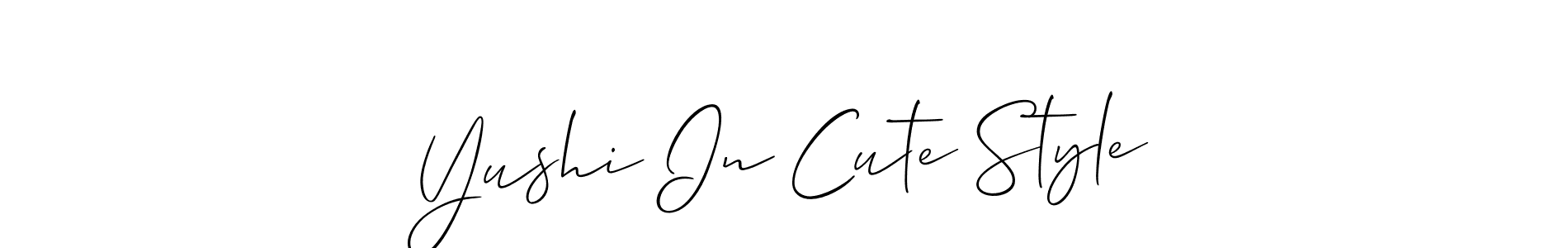 Here are the top 10 professional signature styles for the name Yushi In Cute Style. These are the best autograph styles you can use for your name. Yushi In Cute Style signature style 2 images and pictures png