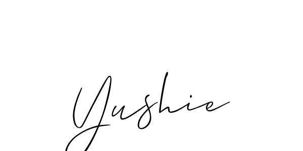Also we have Yushie name is the best signature style. Create professional handwritten signature collection using Allison_Script autograph style. Yushie signature style 2 images and pictures png