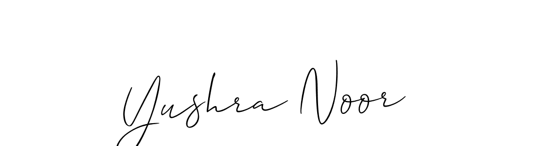 Yushra Noor stylish signature style. Best Handwritten Sign (Allison_Script) for my name. Handwritten Signature Collection Ideas for my name Yushra Noor. Yushra Noor signature style 2 images and pictures png