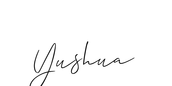 Design your own signature with our free online signature maker. With this signature software, you can create a handwritten (Allison_Script) signature for name Yushua. Yushua signature style 2 images and pictures png