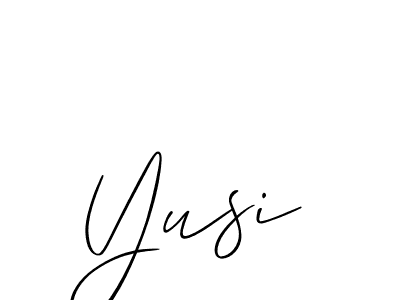 Allison_Script is a professional signature style that is perfect for those who want to add a touch of class to their signature. It is also a great choice for those who want to make their signature more unique. Get Yusi name to fancy signature for free. Yusi signature style 2 images and pictures png