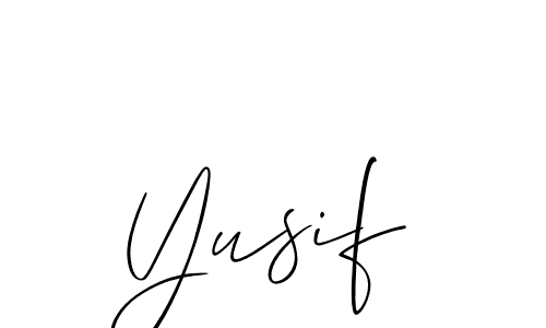 How to make Yusif signature? Allison_Script is a professional autograph style. Create handwritten signature for Yusif name. Yusif signature style 2 images and pictures png