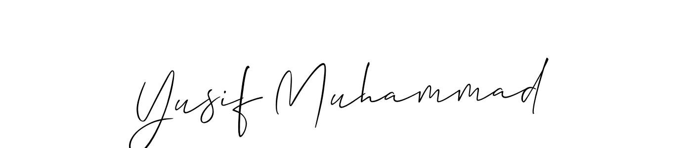 Best and Professional Signature Style for Yusif Muhammad. Allison_Script Best Signature Style Collection. Yusif Muhammad signature style 2 images and pictures png