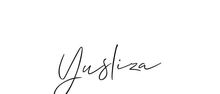 You can use this online signature creator to create a handwritten signature for the name Yusliza. This is the best online autograph maker. Yusliza signature style 2 images and pictures png