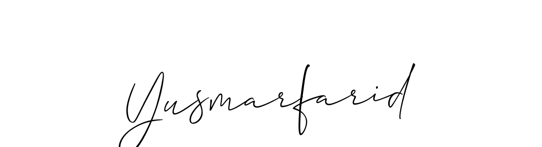 Yusmarfarid stylish signature style. Best Handwritten Sign (Allison_Script) for my name. Handwritten Signature Collection Ideas for my name Yusmarfarid. Yusmarfarid signature style 2 images and pictures png