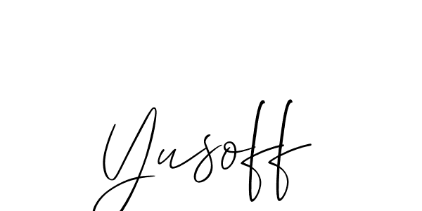 Similarly Allison_Script is the best handwritten signature design. Signature creator online .You can use it as an online autograph creator for name Yusoff. Yusoff signature style 2 images and pictures png