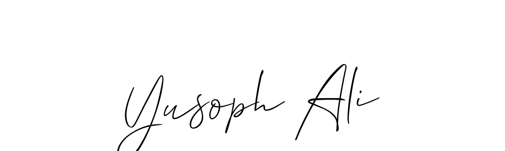 Best and Professional Signature Style for Yusoph Ali. Allison_Script Best Signature Style Collection. Yusoph Ali signature style 2 images and pictures png
