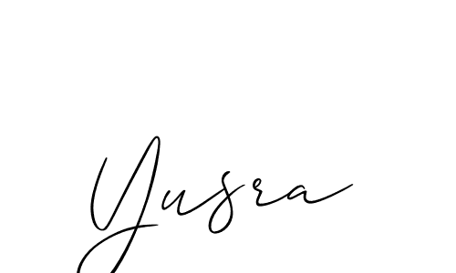 You should practise on your own different ways (Allison_Script) to write your name (Yusra) in signature. don't let someone else do it for you. Yusra signature style 2 images and pictures png