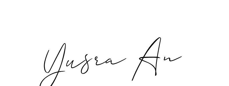This is the best signature style for the Yusra An name. Also you like these signature font (Allison_Script). Mix name signature. Yusra An signature style 2 images and pictures png