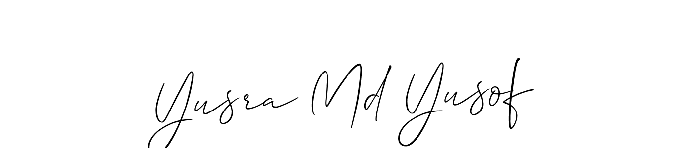 Yusra Md Yusof stylish signature style. Best Handwritten Sign (Allison_Script) for my name. Handwritten Signature Collection Ideas for my name Yusra Md Yusof. Yusra Md Yusof signature style 2 images and pictures png