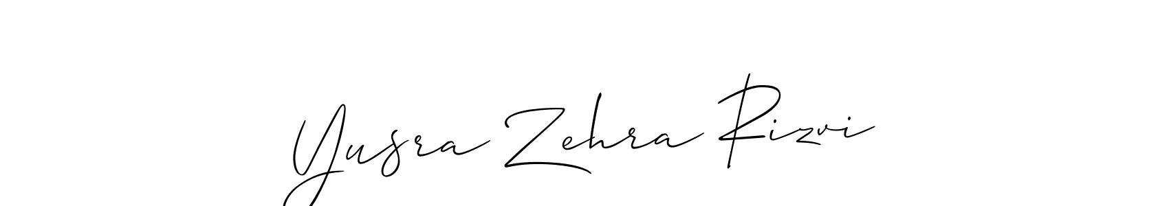Make a beautiful signature design for name Yusra Zehra Rizvi. Use this online signature maker to create a handwritten signature for free. Yusra Zehra Rizvi signature style 2 images and pictures png