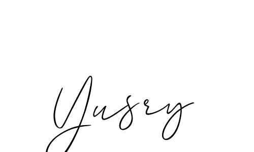 Yusry stylish signature style. Best Handwritten Sign (Allison_Script) for my name. Handwritten Signature Collection Ideas for my name Yusry. Yusry signature style 2 images and pictures png