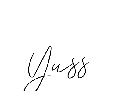 The best way (Allison_Script) to make a short signature is to pick only two or three words in your name. The name Yuss include a total of six letters. For converting this name. Yuss signature style 2 images and pictures png