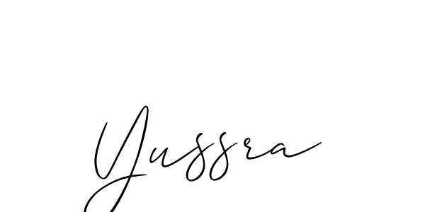Also You can easily find your signature by using the search form. We will create Yussra name handwritten signature images for you free of cost using Allison_Script sign style. Yussra signature style 2 images and pictures png