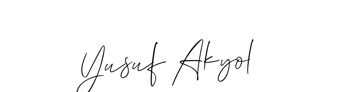 This is the best signature style for the Yusuf Akyol name. Also you like these signature font (Allison_Script). Mix name signature. Yusuf Akyol signature style 2 images and pictures png