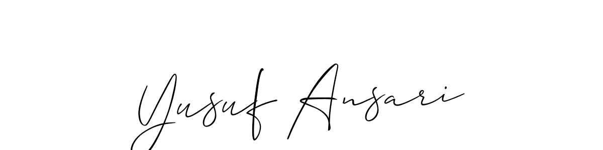 Best and Professional Signature Style for Yusuf Ansari. Allison_Script Best Signature Style Collection. Yusuf Ansari signature style 2 images and pictures png