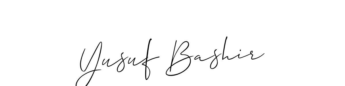 How to make Yusuf Bashir name signature. Use Allison_Script style for creating short signs online. This is the latest handwritten sign. Yusuf Bashir signature style 2 images and pictures png