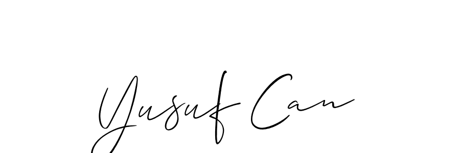 Also we have Yusuf Can name is the best signature style. Create professional handwritten signature collection using Allison_Script autograph style. Yusuf Can signature style 2 images and pictures png