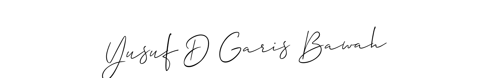 Also You can easily find your signature by using the search form. We will create Yusuf D Garis Bawah name handwritten signature images for you free of cost using Allison_Script sign style. Yusuf D Garis Bawah signature style 2 images and pictures png