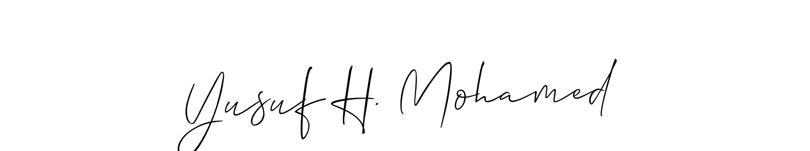 How to make Yusuf H. Mohamed signature? Allison_Script is a professional autograph style. Create handwritten signature for Yusuf H. Mohamed name. Yusuf H. Mohamed signature style 2 images and pictures png