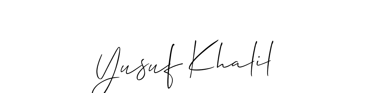 Yusuf Khalil stylish signature style. Best Handwritten Sign (Allison_Script) for my name. Handwritten Signature Collection Ideas for my name Yusuf Khalil. Yusuf Khalil signature style 2 images and pictures png