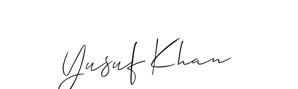 Yusuf Khan stylish signature style. Best Handwritten Sign (Allison_Script) for my name. Handwritten Signature Collection Ideas for my name Yusuf Khan. Yusuf Khan signature style 2 images and pictures png