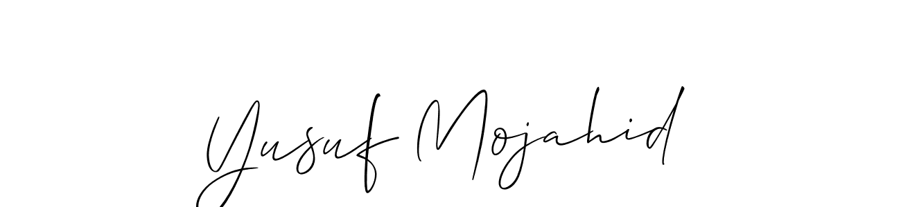Design your own signature with our free online signature maker. With this signature software, you can create a handwritten (Allison_Script) signature for name Yusuf Mojahid. Yusuf Mojahid signature style 2 images and pictures png