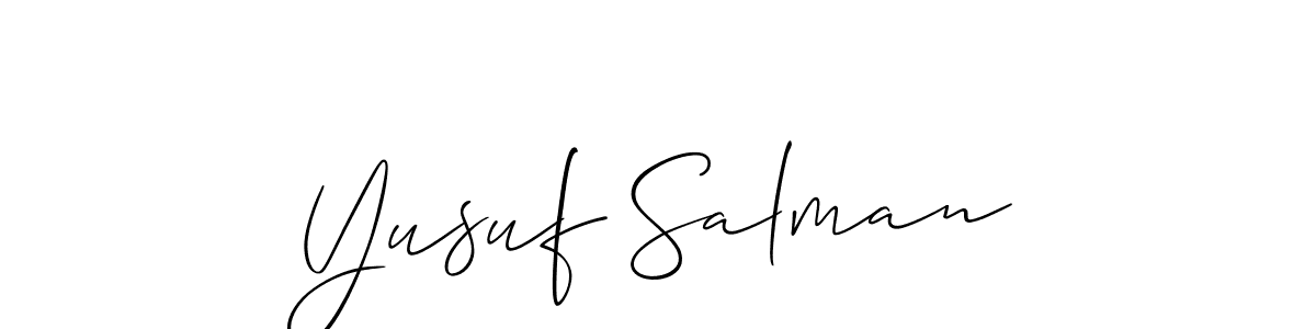 Once you've used our free online signature maker to create your best signature Allison_Script style, it's time to enjoy all of the benefits that Yusuf Salman name signing documents. Yusuf Salman signature style 2 images and pictures png