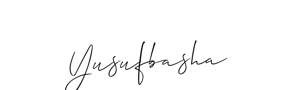 Use a signature maker to create a handwritten signature online. With this signature software, you can design (Allison_Script) your own signature for name Yusufbasha. Yusufbasha signature style 2 images and pictures png