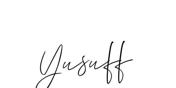 Allison_Script is a professional signature style that is perfect for those who want to add a touch of class to their signature. It is also a great choice for those who want to make their signature more unique. Get Yusuff name to fancy signature for free. Yusuff signature style 2 images and pictures png