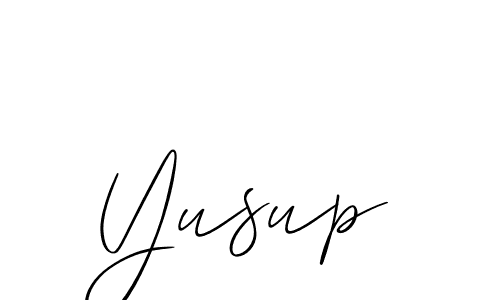 Also You can easily find your signature by using the search form. We will create Yusup name handwritten signature images for you free of cost using Allison_Script sign style. Yusup signature style 2 images and pictures png