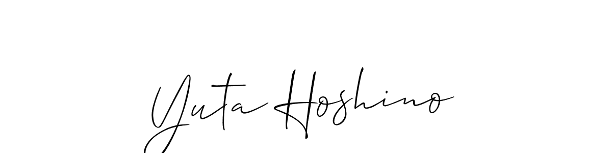 How to make Yuta Hoshino signature? Allison_Script is a professional autograph style. Create handwritten signature for Yuta Hoshino name. Yuta Hoshino signature style 2 images and pictures png