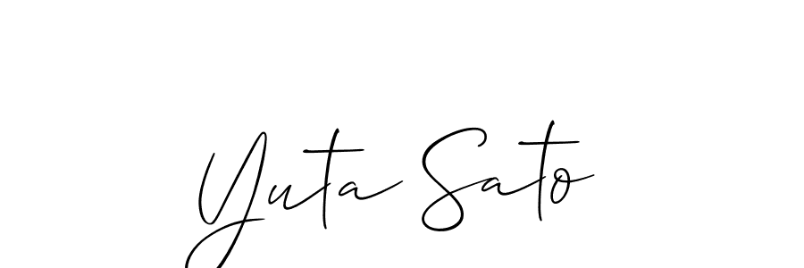 How to make Yuta Sato signature? Allison_Script is a professional autograph style. Create handwritten signature for Yuta Sato name. Yuta Sato signature style 2 images and pictures png