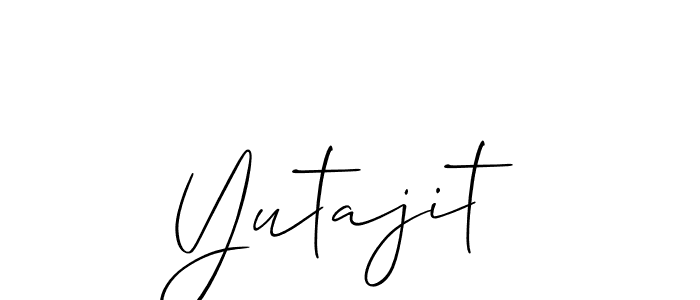 Make a short Yutajit signature style. Manage your documents anywhere anytime using Allison_Script. Create and add eSignatures, submit forms, share and send files easily. Yutajit signature style 2 images and pictures png