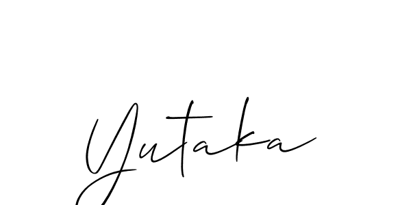 Make a short Yutaka signature style. Manage your documents anywhere anytime using Allison_Script. Create and add eSignatures, submit forms, share and send files easily. Yutaka signature style 2 images and pictures png