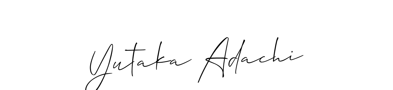 This is the best signature style for the Yutaka Adachi name. Also you like these signature font (Allison_Script). Mix name signature. Yutaka Adachi signature style 2 images and pictures png